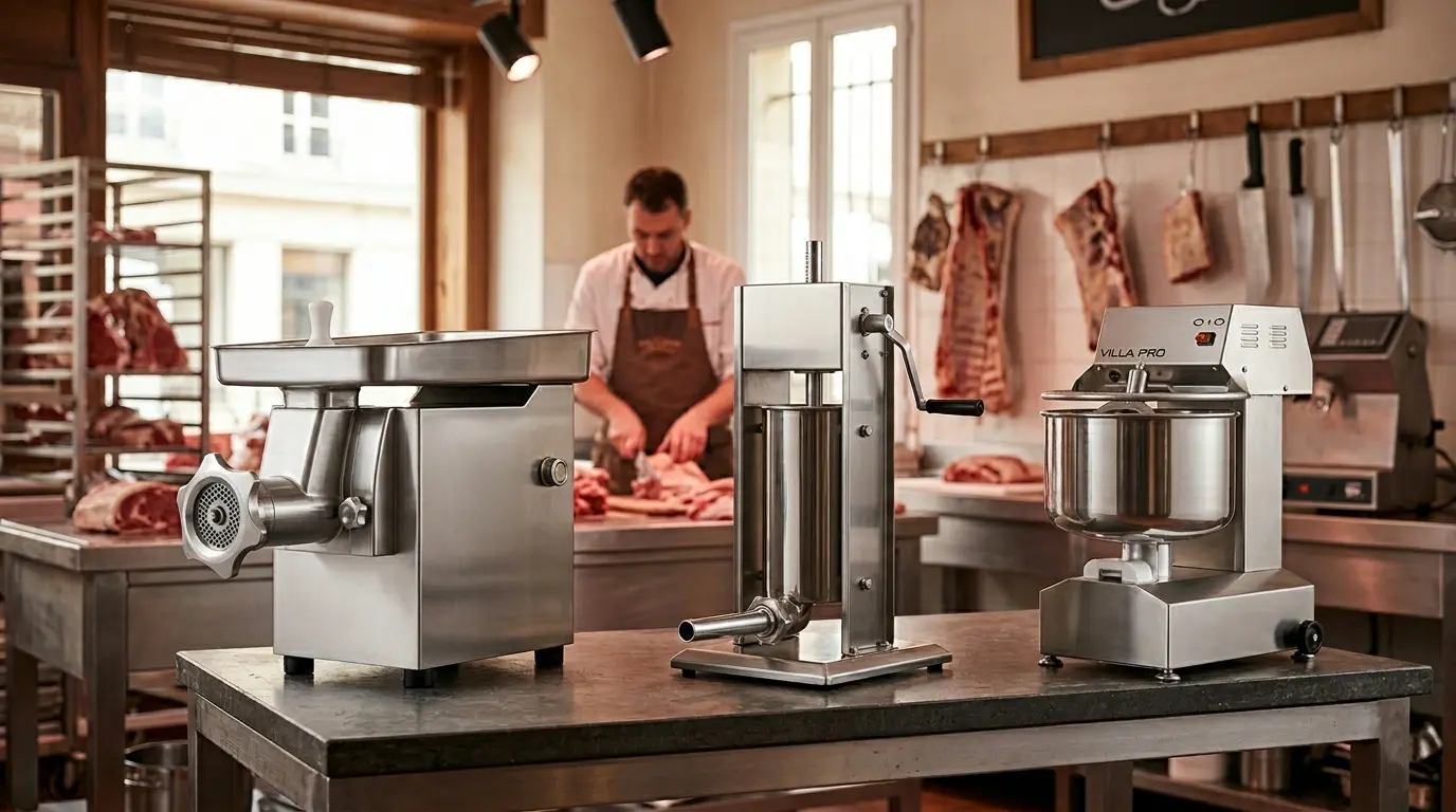 Machine transformation de la viande dans une boucherie